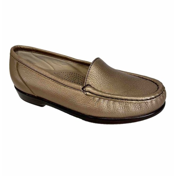 Tripad Sas Comfort Foot Bed Copper Metallic Loafers 5 Women’s Casual Made In USA - Picture 1 of 8